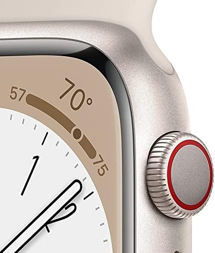 Apple Watch Series 8 - Case de alumínio Starlight com Starlight Sport Band