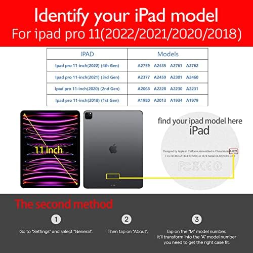 Nanruil para iPad Pro Case de 11 polegadas e iPad Pro 11 polegadas 4/3ª/2ª/1ª geração Cover de couro genuíno Concâmica