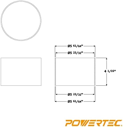 Powertec 70280V em emenda de mangueira de 6 polegadas para ajuste de coletor de poeira