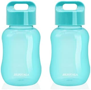 UpiLle Mini Plástico Travel de Travels Canecas de Água Esportam Copo de Bamasão de Água para Leite, Café, Chá, Suco Tamanho 180ml Pacote Azul de 2