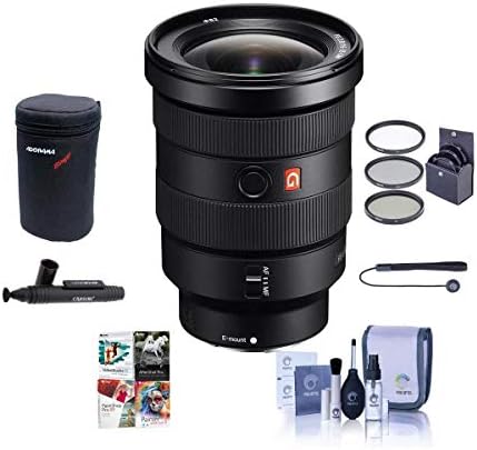 Sony Fe 16-35mm f/2,8 gm Lente de montagem eletrônica-pacote com kit de filtro de 82 mm, estojo de lente, kit de limpeza, capleash ii, limpador de lentes, pacote de software para PC