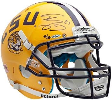 Shaquille O'Neal assinado autografado LSU Tigers Capacete oficial Amarelo /33 UDA - Capacetes da faculdade autografados