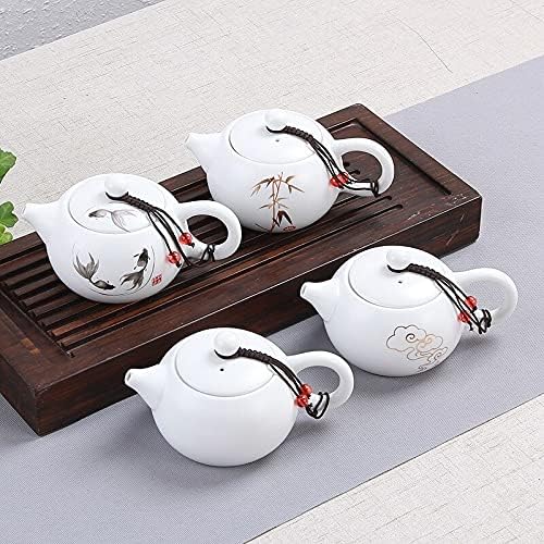 Ding Kiln White Matte Ceramic Tea Pot, Kung fu bule, Kettle Kung Fu Cerimônia de chá de chá de chá de chá de chá 180ml