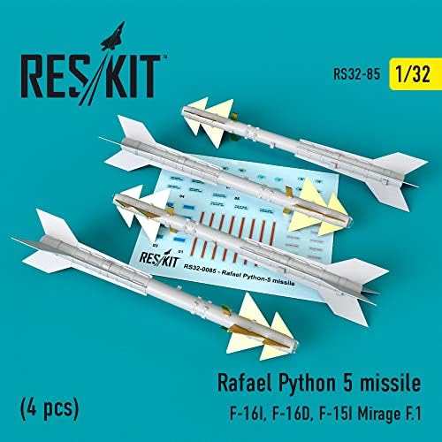 Reskit RS32-0085 - 1/32 Míssil Rafael Python 5 para Escala de Modelo de Aeronaves