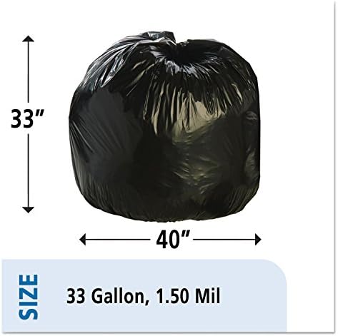 Stout T3340B15 Reciclado Saco de lixo de plástico 33Gal 1,5mil 33 x 40 marrom/preto 100/ct