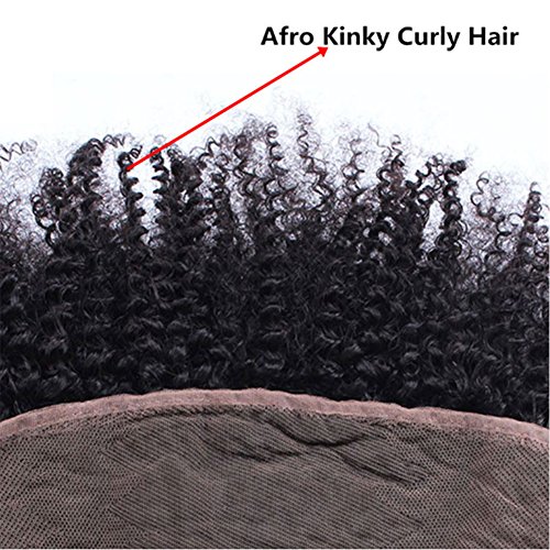 Virgin Mongolian 4B 4C Afro Deep Kinky Curly Human Human Top Lace Full Frontal Fechamento com cabelo de bebê 13 x4 Peça
