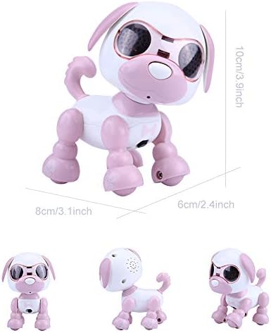 Robot Dog Toy, Robô Eletrônico Pet Toy Smart Kids Smart Children Walking Sound Puppy com LED Light Educational Toy Presente para crianças