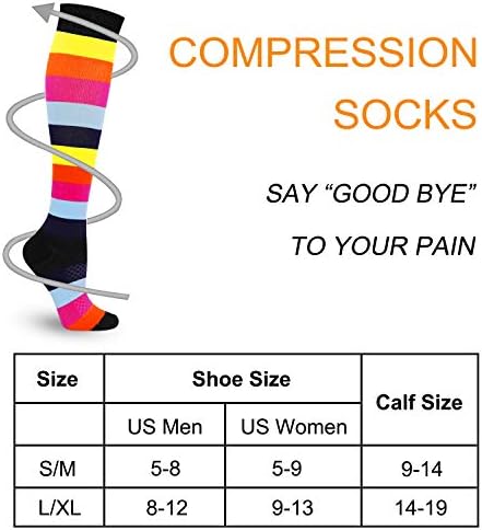 Casal duplo 3 pares meias de compressão para homens homens de 20 a 30 mmHg de até altas meia para esportes que administram
