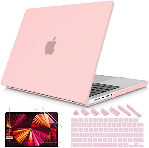 Capa de Mektron 2021/2023 para MacBook Pro 16 Modelo M1A2485/M2 A2780, casca dura de plástico fosco com casca dura com teclado e protetor de tela compatível com MacBook Pro 16 M1 Pro/Max Chip, Mellow Yellow
