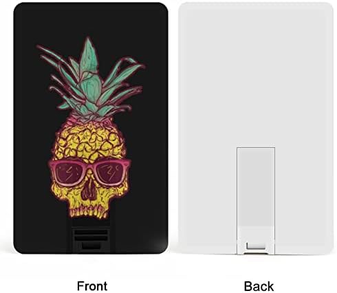 Crânio de abacaxi use óculos USB Memory Stick Business Flash-Drives Cartão de crédito Cartão bancário da forma de cartão bancário