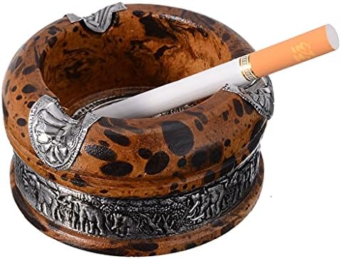 Liruxun 1set 3 polegadas Vintage Wood Ashtray Bandey Handmade Tabaco Tobacco Case de cinzas de cinzas