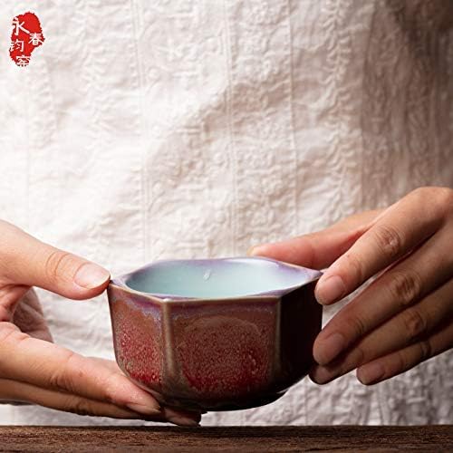 Copa de chá de porcelana chinês Jun, imitação da cor do esmalte da dinastia canção antiga ， Valor da coleção e use o valor