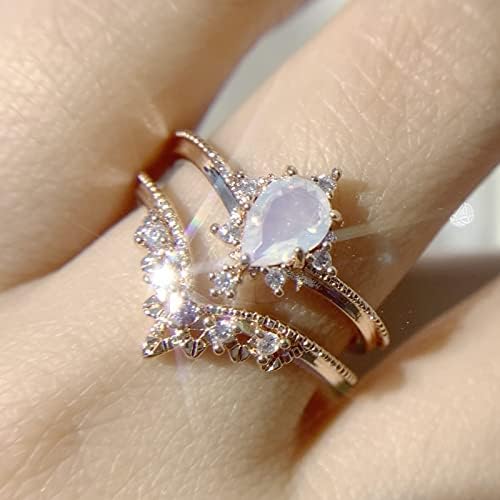 Anéis para filhas Modelo de renda persa retro Set Ring Ring Feminino Distolência Gilding Penetração total imitação de Mosang Full Crown Ring Rings Boy