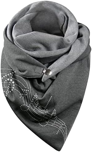 Mulheres de impressão de botão xale ladras lenços de inverno casual lenços de moda macia e macia embrulham designer de lenço curto cabeça de seda