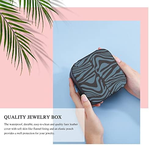 Caixa de jóias Nahan Textura de pele em forma de onda animal caixa de jóias portátil Jóias de jóias Caixa de armazenamento de jóias para colares anéis Brincos de brincos