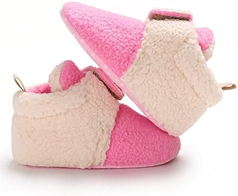 Botas de lã para bebês recém -nascidos chinelos quentes de criança criança botas de inverno com sapatos de futebol