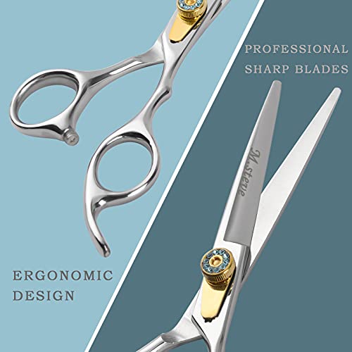 M.Steve Hair Cutting Scissors Professional 6.7 Salon barbeiro sobrar tesouras de barbear para homens/mulheres/crianças…