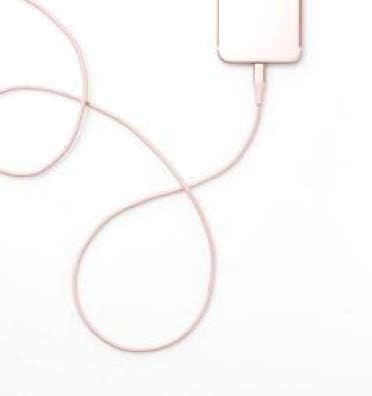 Aparelho do auge para USB -A cabo trançado de 4 pés - ouro rosa