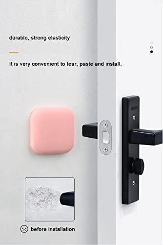 Yijiaferifei quadra porta de borracha maçaneta, protetor de parede de tampa da porta com adesivo auto -adesivo, protetor de maçaneta
