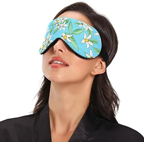Máscara floral do padrão de primavera de primavera de primavera respirável, a capa de sono de olhos fria para descanso de verão, delas de venda de contornos elásticos para mulheres e homens viajam