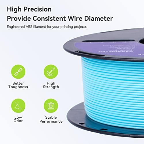 Naga Abs 3d Impressora Filamento de 1,75 mm, alta tenacidade e filamento de alta dureza, bobina de 1 kg, precisão dimensional