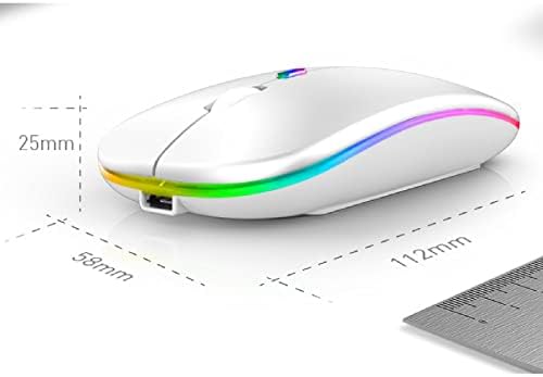 Mouse de computador sem fio damohony 2.4g mouse portátil slim portátil com backlit colorido recarregável para notebook para desktop para laptop