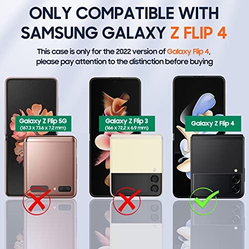 Caso Vizvera para Samsung Galaxy Z Flip 4, caixa de telefone anti-arranhão protetora à prova de choque para Galaxy Z Flip