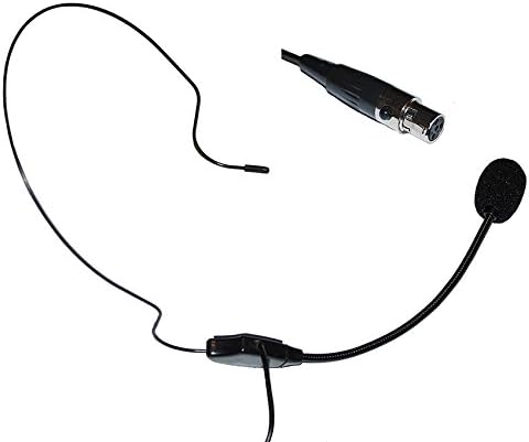 Microfone de fone de ouvido Mic Mic w/Ta4f 4 Pin Mini XLR Conector para Shure Wireless
