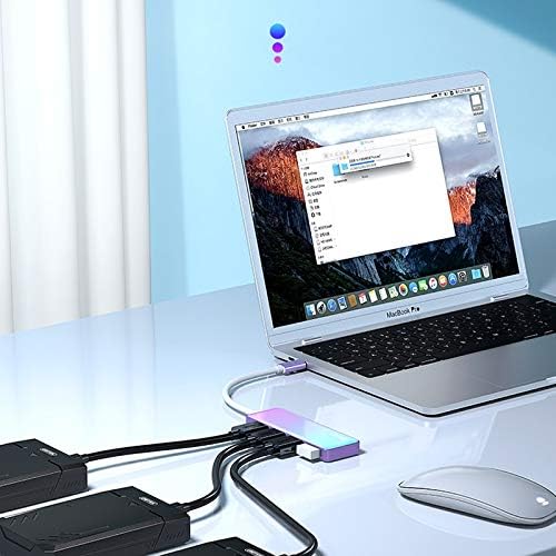 TWDYC USB 3.0 Gradiente Espelho de cor de cor de tipmatizador TIPEC Expansão externa de notebook Expansão do hub USP Multi-Interface