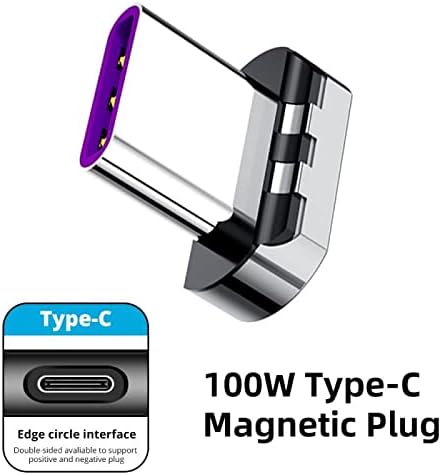 Adaptador de ondas de caixa compatível com Acer Swift Edge - Adaptador de ângulo de PD de magnetosnap, Magnético Adaptador de ângulo de PD PD Saver para Acer Swift Edge - Prata metálica de prata