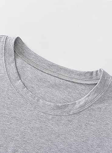 Latuza Menção de algodão masculina Mangas curtas Camisa de camisa de sono