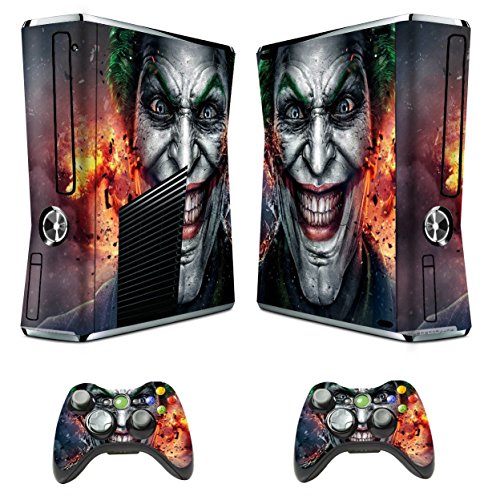 Xbox 360 Skins Joker decalques Tampa de vinil para console Xbox Slim e dois controladores
