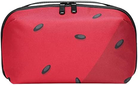 Carteira de bolsa de bolsa de viagem de caixa de transporte de caixa de transportar carteira de bolso para organizador de cabo USB, carrinho de água de melancia