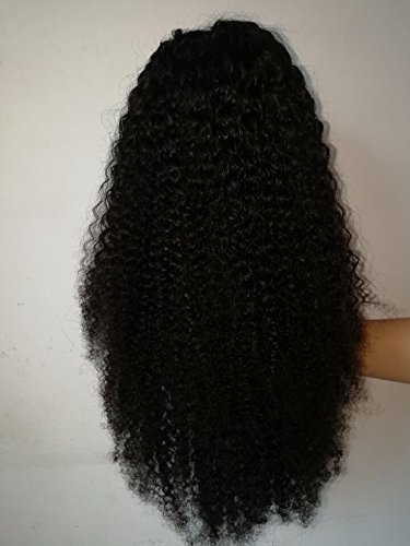 Peruca de renda cheia de alta quanlidade para mulheres negras com cabelos de bebê 150% de densidade real European Virgin Remy Human Human Human Afro Curly Natural Color pode ser tingido 22