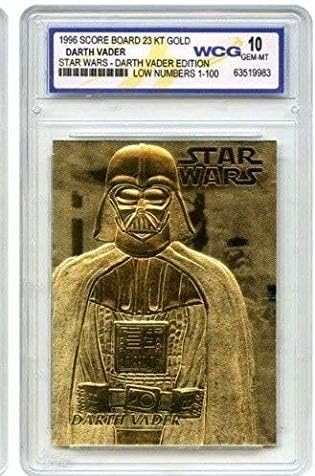 Edição limitada Luke Skywalker e Darth Vader Darth Vader Gem-Mt 10 23 KT Gold Card lote! 1/10.000!