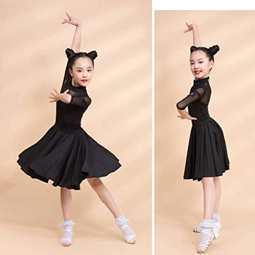 Scgginttanz sy3005 Kid Latin Modern Ballroom Dance Professional Mesh costura e vestido de design grande swing para menina