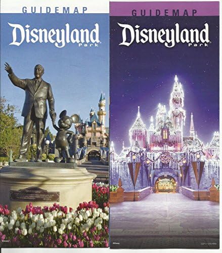Disneyland Park Conjunto de 6 guias de mapa e turismo com Branca de Neve, Ariel, Cinderela, Fantasmic & Walt PMA1