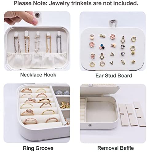 Pluxh Velvet Travel Jewelry Box Trinkets Organizador de armazenamento Case New Madmother Baptism Gifts for Women Godmother