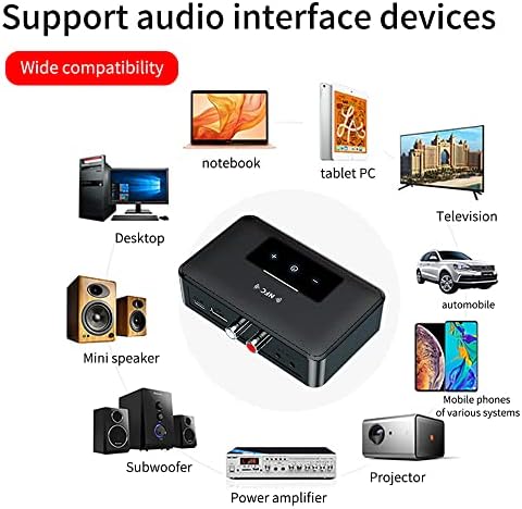 Transmissor Bluetooth, adaptador Bluetooth de TV, receptor Bluetooth 2-em-1, adaptador Bluetooth 5.0 para estéreo/fones de