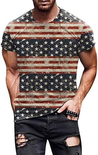 Camisetas de bandeira americana Hssdh para homens, mensagens de bandeira dos EUA, camisetas gráficas, estrelas do Dia da Independência