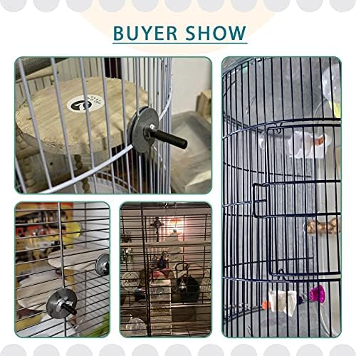 3 Pacote de pássaro plataforma de bird plataforma redonda de madeira tábua de madeira stand stand rack terno bad budgie brinquedos