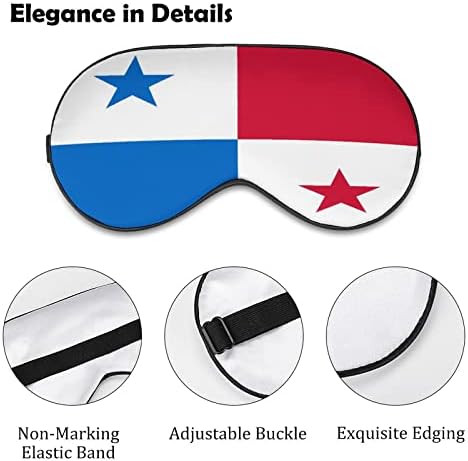 Máscara de olho do sono da bandeira do Panamá tampas macias de olhos bloqueando luzes vendidas com alça ajustável para tirar