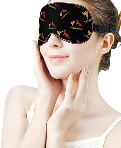 Extreme caça a veados para dormir cegos máscara capa de sombra de olho fofo com alça ajustável para mulheres homens noite