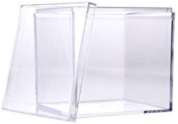 Xyloburst Clear acrílico plástico quadrado cubo de doces Candy Treat Gift Display Boxes recipientes com tampas 3x3x3 polegadas 8 pacote