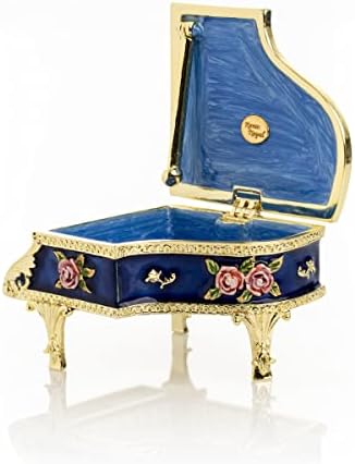 Keren Kopal Blue Piano Faberge Binket Box Style Decoration Home Decoration