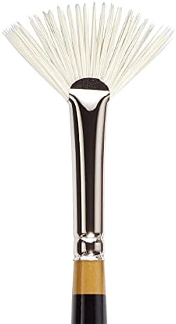 Kingart Original Gold Gold Specialty 9246 Series, Synthetic Bristle Rake Fan Artist Brush, Black/Gold, 9246-4