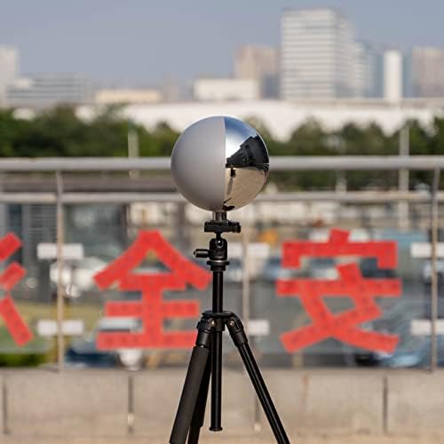 MAOPING 12 cm VFX HDRI Loja Meio Chrome Half Bola Cinzenta Bola Anterior Aço Anterior Esfera Hollo