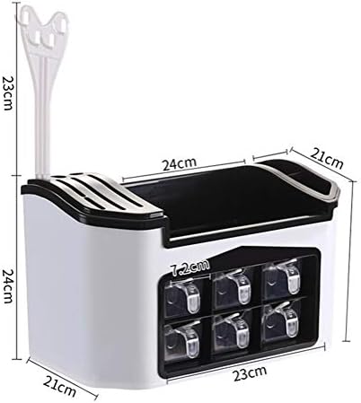 Jqzlxcjzwj de tempero multifuncional suprimentos de cozinha de cozinha tempero de caixa de armazenamento rack de especiar