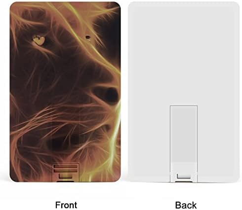 Fire Lion Credit Bank Cartão USB Drives Flash Memory Stick Stick Storage Storage Drive 64g