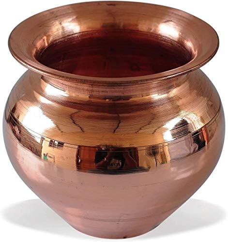 BestDeal Copper Kalash Pot Lota Tumbler para Puja Hindu Religioso Havan Aarti Pote de Armazenamento de Água